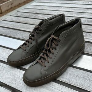 Common Projects Achilles Mid – Olive Leather – Size 43